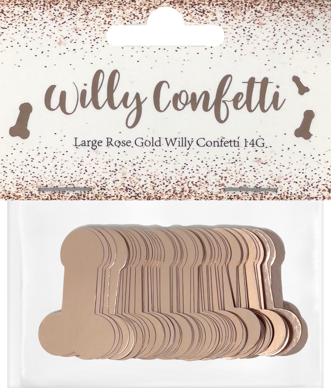 Rose Gold Willy Confetti